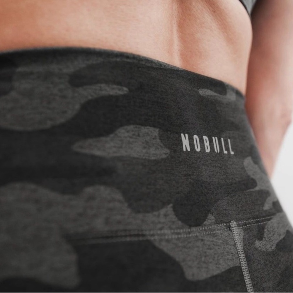 NWT NOBULL High-Rise Plush Heather Tight - XS - Charcoal Camo (Gray) - Picture 3 of 8